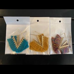 Lot of 3 fringe earrings